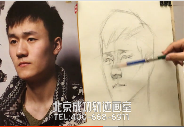 素描男青年頭像解構(gòu)