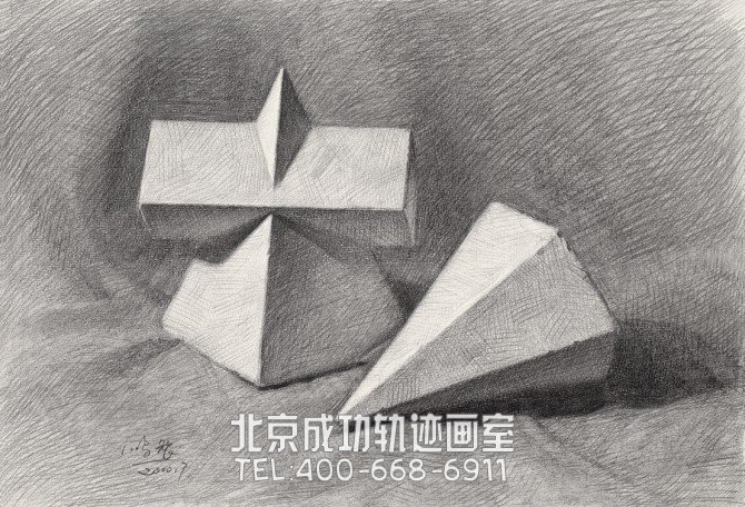 素描幾何體畫(huà)法步驟